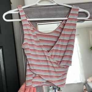 Striped tank top.